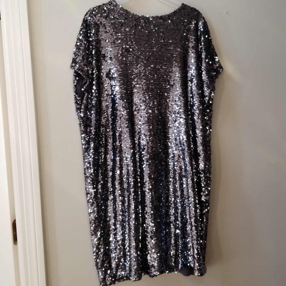 Envii sequin mini dress deep V back
